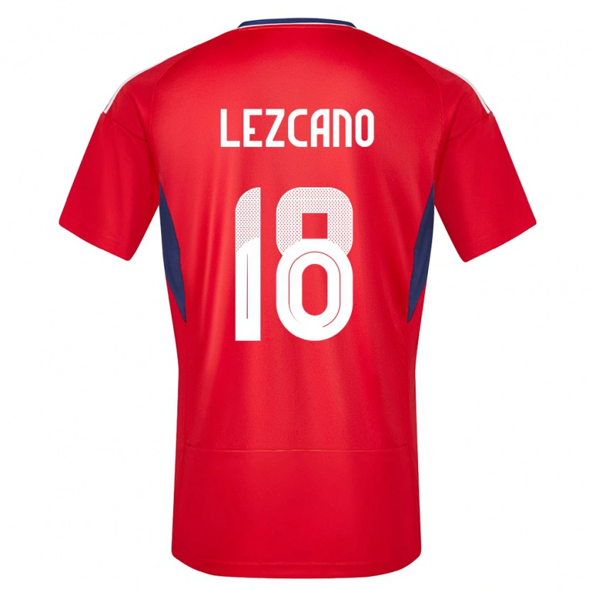 Danxen Mænd Costa Rica Alexandre Lezcano #18 Rød Hjemmebane Spillertrøjer 24-26 Trøje T-Shirt