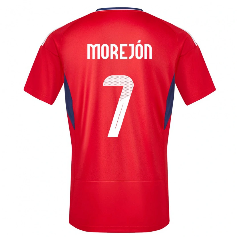 Danxen Mænd Costa Rica Jorge Morejón #7 Rød Hjemmebane Spillertrøjer 24-26 Trøje T-Shirt