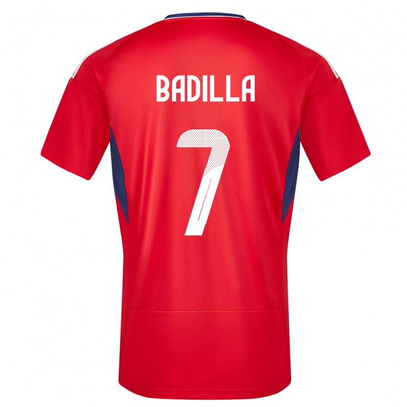 Danxen Mænd Costa Rica Isaac Badilla #7 Rød Hjemmebane Spillertrøjer 24-26 Trøje T-Shirt