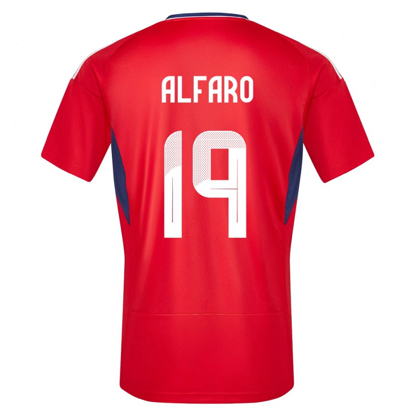 Danxen Mænd Costa Rica Leonardo Alfaro #19 Rød Hjemmebane Spillertrøjer 24-26 Trøje T-Shirt