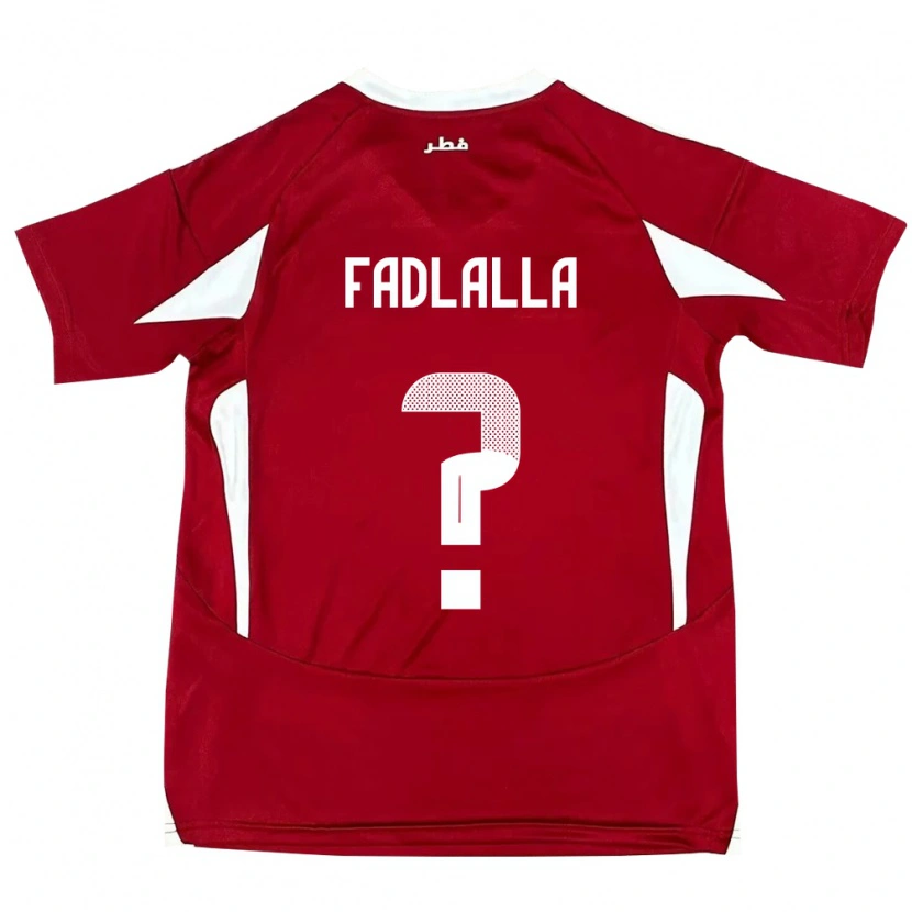 Danxen Mænd Qatar Saifeldeen Fadlalla #0 Rød Hjemmebane Spillertrøjer 24-26 Trøje T-Shirt