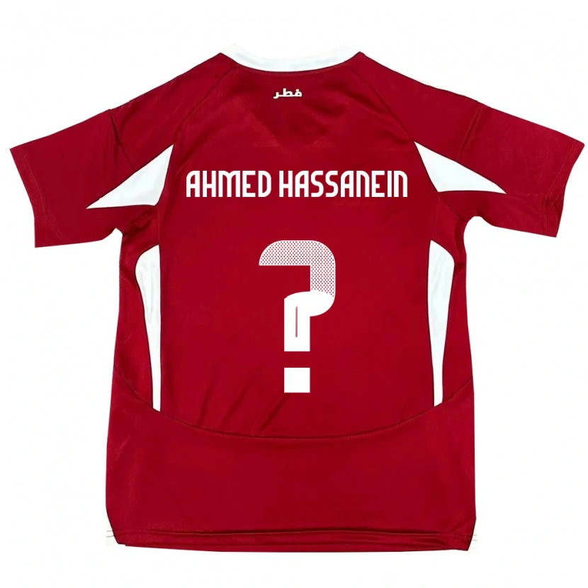 Danxen Mænd Qatar Seifeldin Ahmed Hassanein #0 Rød Hjemmebane Spillertrøjer 24-26 Trøje T-Shirt