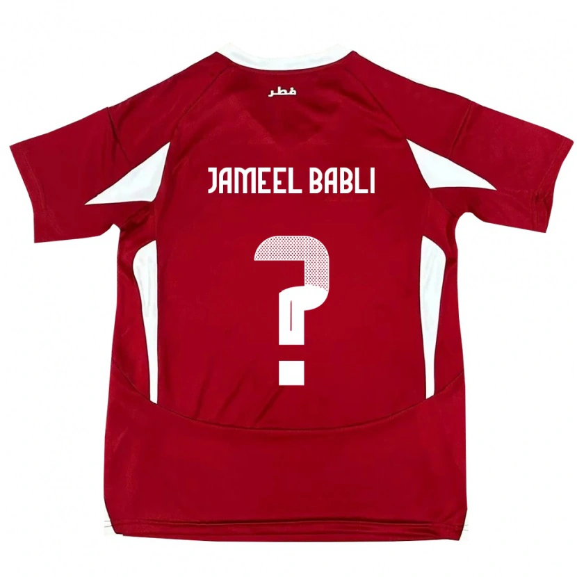 Danxen Mænd Qatar Mohannad Jameel Babli #0 Rød Hjemmebane Spillertrøjer 24-26 Trøje T-Shirt