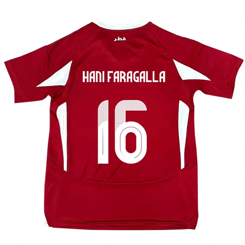 Danxen Mænd Qatar Mohamed Hani Faragalla #16 Rød Hjemmebane Spillertrøjer 24-26 Trøje T-Shirt