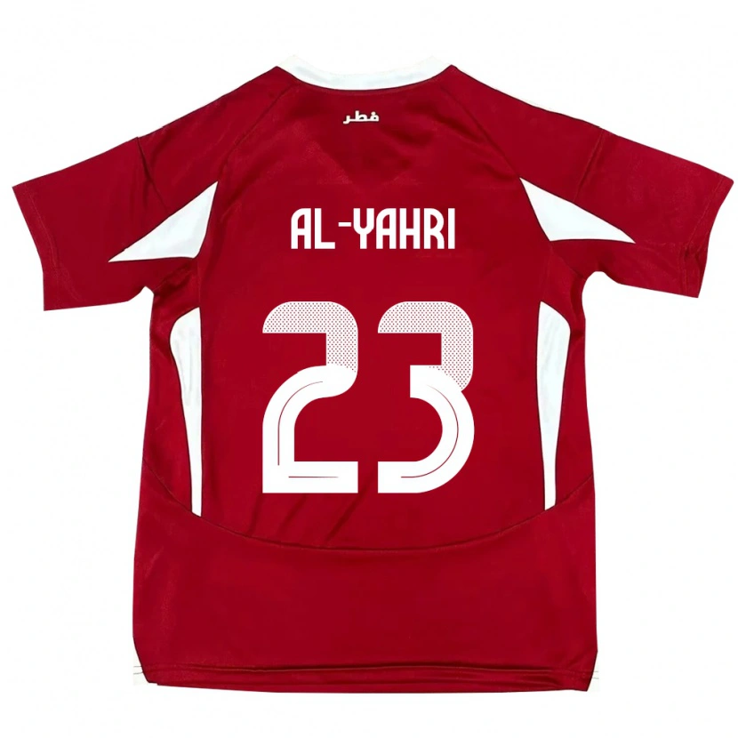 Danxen Mænd Qatar Nawaf Al-Yahri #23 Rød Hjemmebane Spillertrøjer 24-26 Trøje T-Shirt