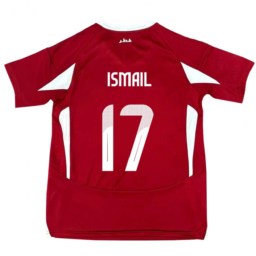 Danxen Mænd Qatar Ismail Mohamad #17 Rød Hjemmebane Spillertrøjer 24-26 Trøje T-Shirt