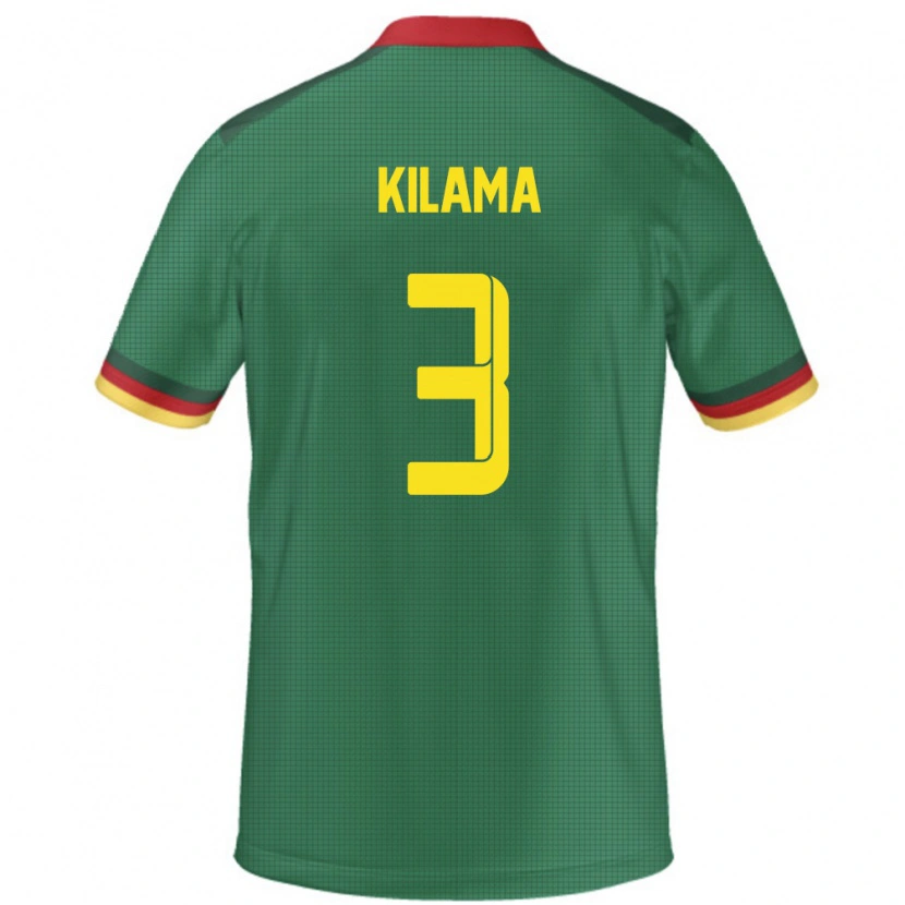 Danxen Mænd Cameroun Guy-Marcelin Kilama #3 Grøn Hjemmebane Spillertrøjer 24-26 Trøje T-Shirt