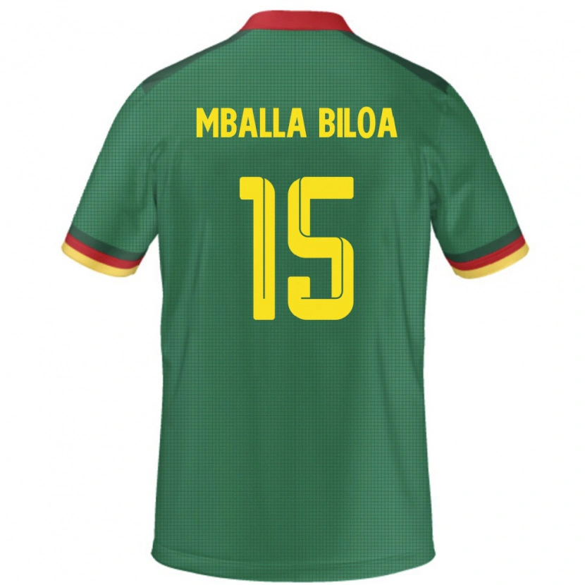 Danxen Mænd Cameroun Jules Victor Mballa Biloa #15 Grøn Hjemmebane Spillertrøjer 24-26 Trøje T-Shirt