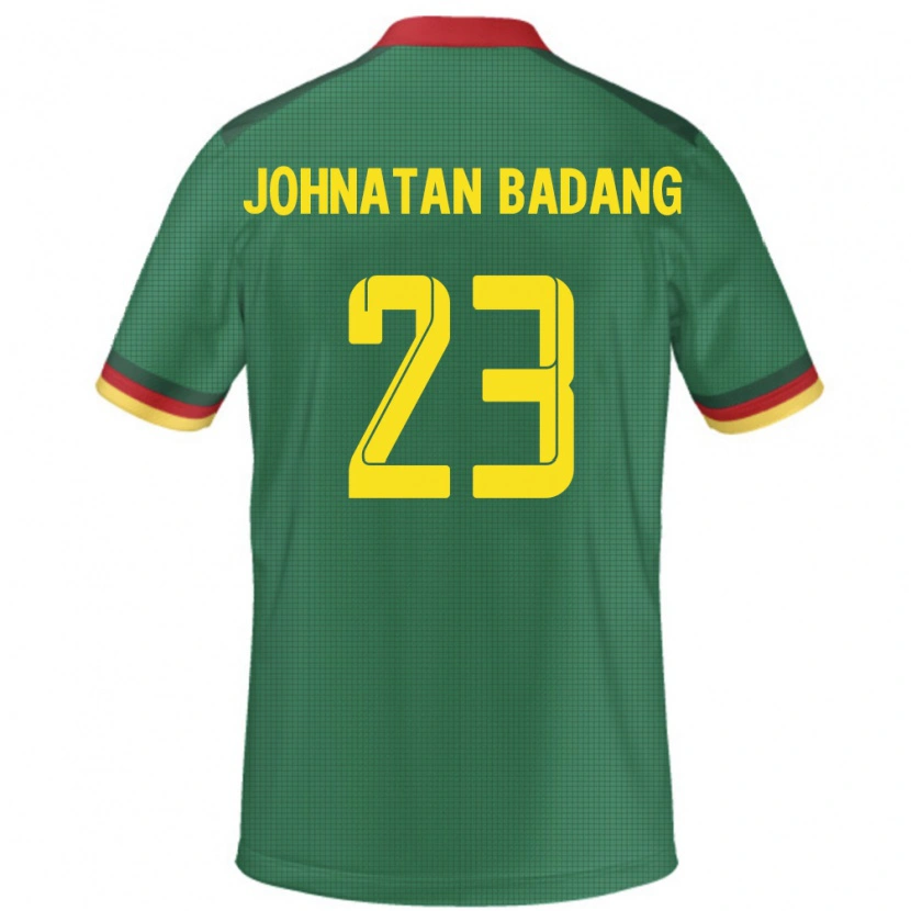 Danxen Mænd Cameroun Cédric Johnatan Badang #23 Grøn Hjemmebane Spillertrøjer 24-26 Trøje T-Shirt