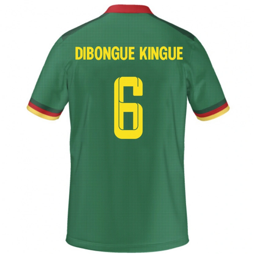 Danxen Mænd Cameroun Gael Dibongue Kingue #6 Grøn Hjemmebane Spillertrøjer 24-26 Trøje T-Shirt