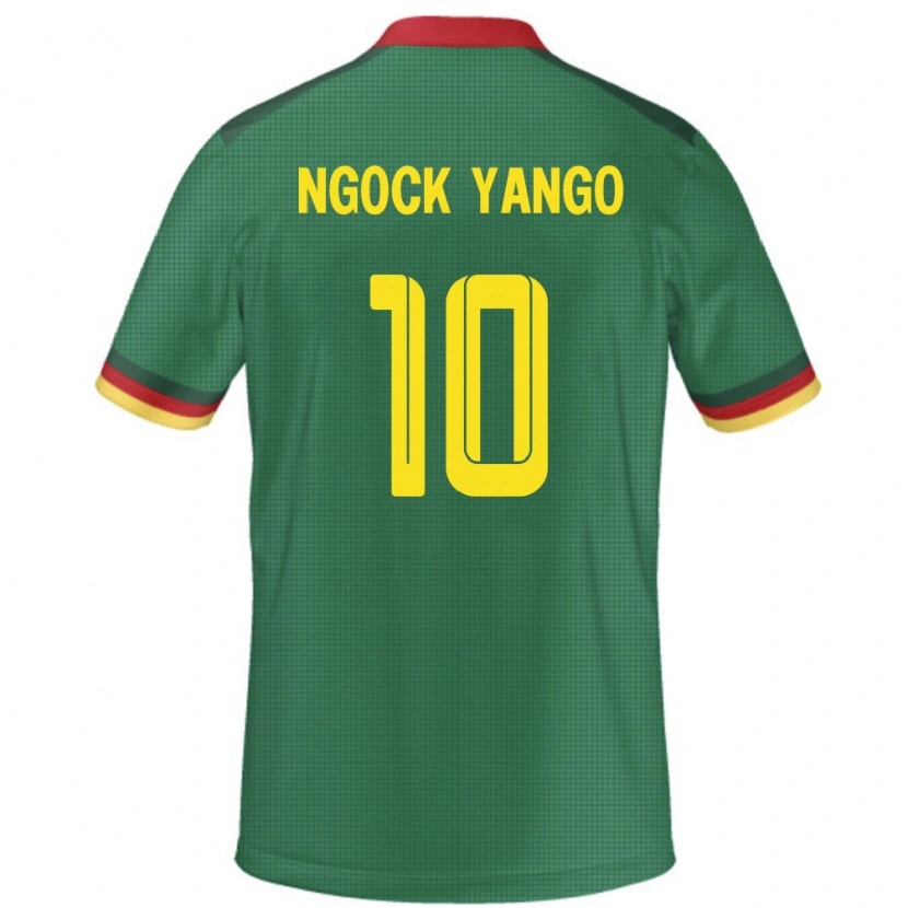 Danxen Mænd Cameroun Grace Ngock Yango #10 Grøn Hjemmebane Spillertrøjer 24-26 Trøje T-Shirt