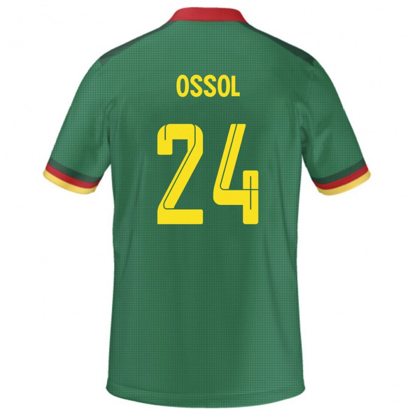 Danxen Mænd Cameroun Kevine Ossol #24 Grøn Hjemmebane Spillertrøjer 24-26 Trøje T-Shirt