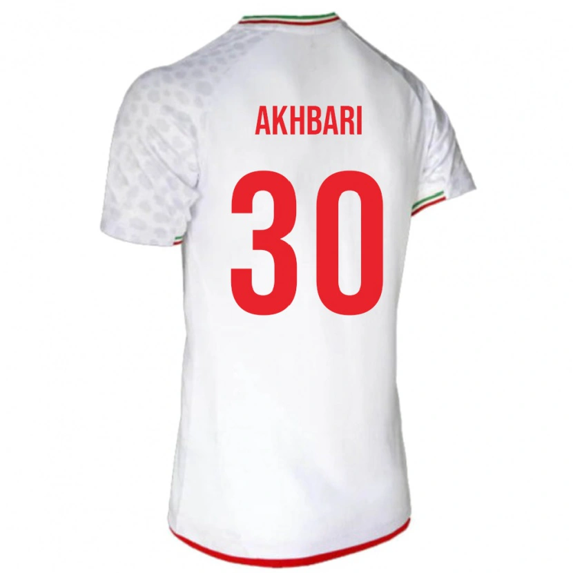 Danxen Mænd Iran Mohammadreza Akhbari #30 Hvid Hjemmebane Spillertrøjer 24-26 Trøje T-Shirt