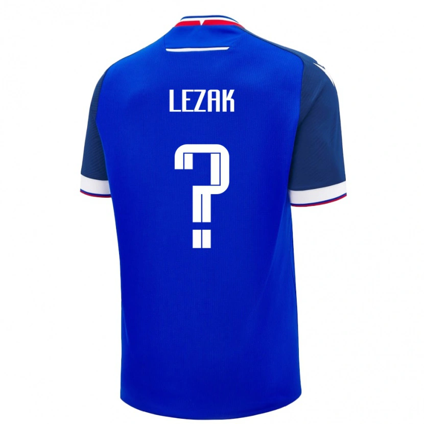 Danxen Mænd Slovakiet Jakub Lezak #0 Blå Hjemmebane Spillertrøjer 24-26 Trøje T-Shirt