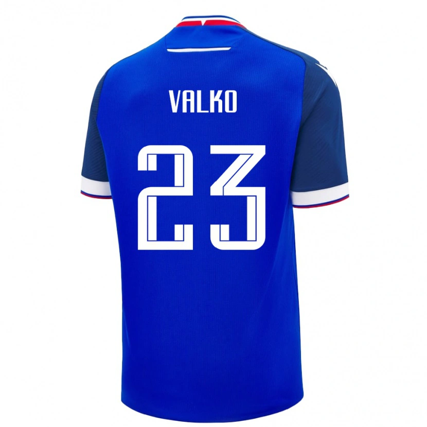 Danxen Mænd Slovakiet Bruno Valko #23 Blå Hjemmebane Spillertrøjer 24-26 Trøje T-Shirt