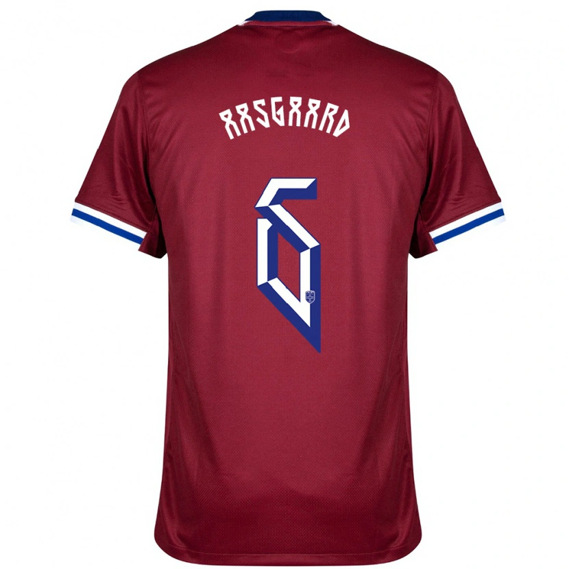 Danxen Mænd Norge Thelo Aasgaard #6 Rød Blå Hvid Hjemmebane Spillertrøjer 24-26 Trøje T-Shirt