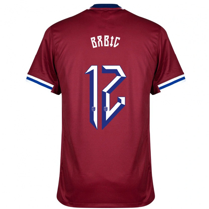 Danxen Mænd Norge Lazar Babic #12 Rød Blå Hvid Hjemmebane Spillertrøjer 24-26 Trøje T-Shirt