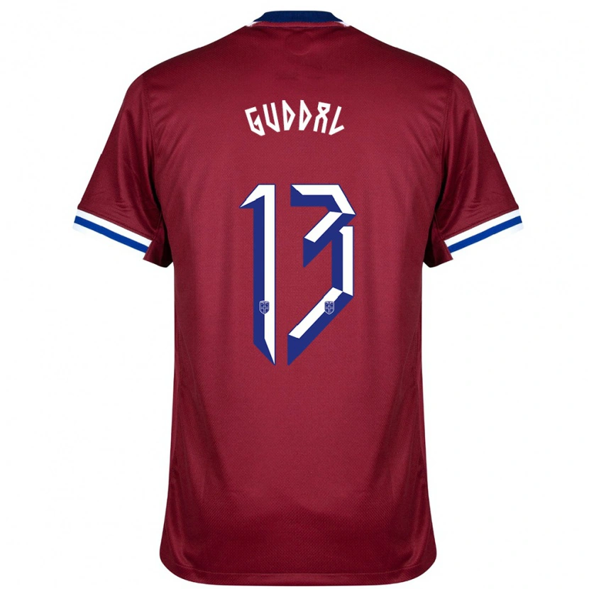 Danxen Mænd Norge Tobias Guddal #13 Rød Blå Hvid Hjemmebane Spillertrøjer 24-26 Trøje T-Shirt