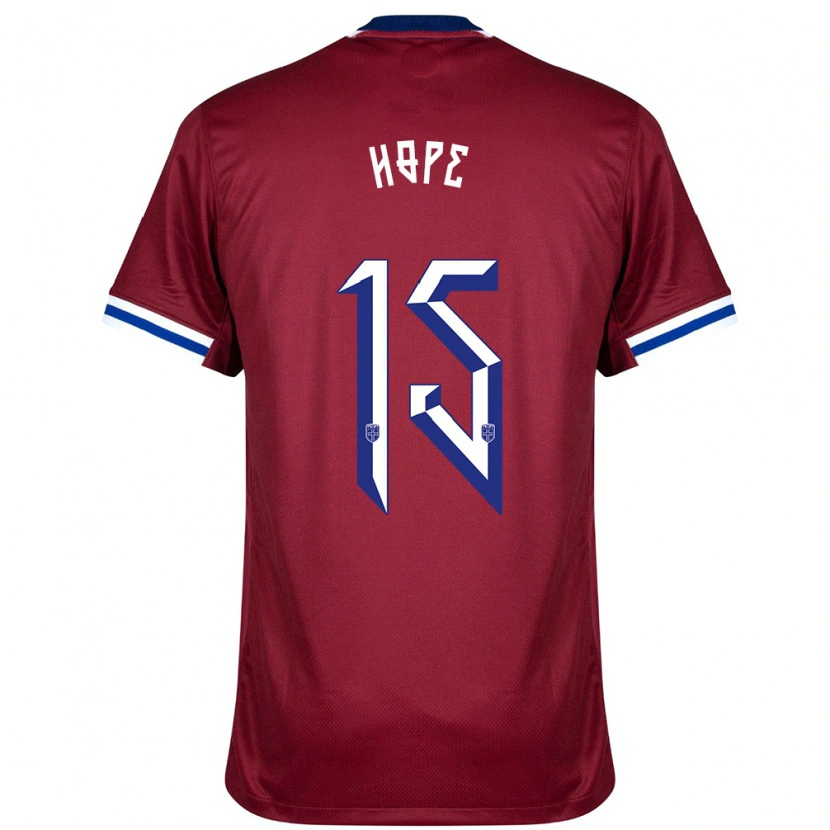 Danxen Mænd Norge Mikkel Hope #15 Rød Blå Hvid Hjemmebane Spillertrøjer 24-26 Trøje T-Shirt