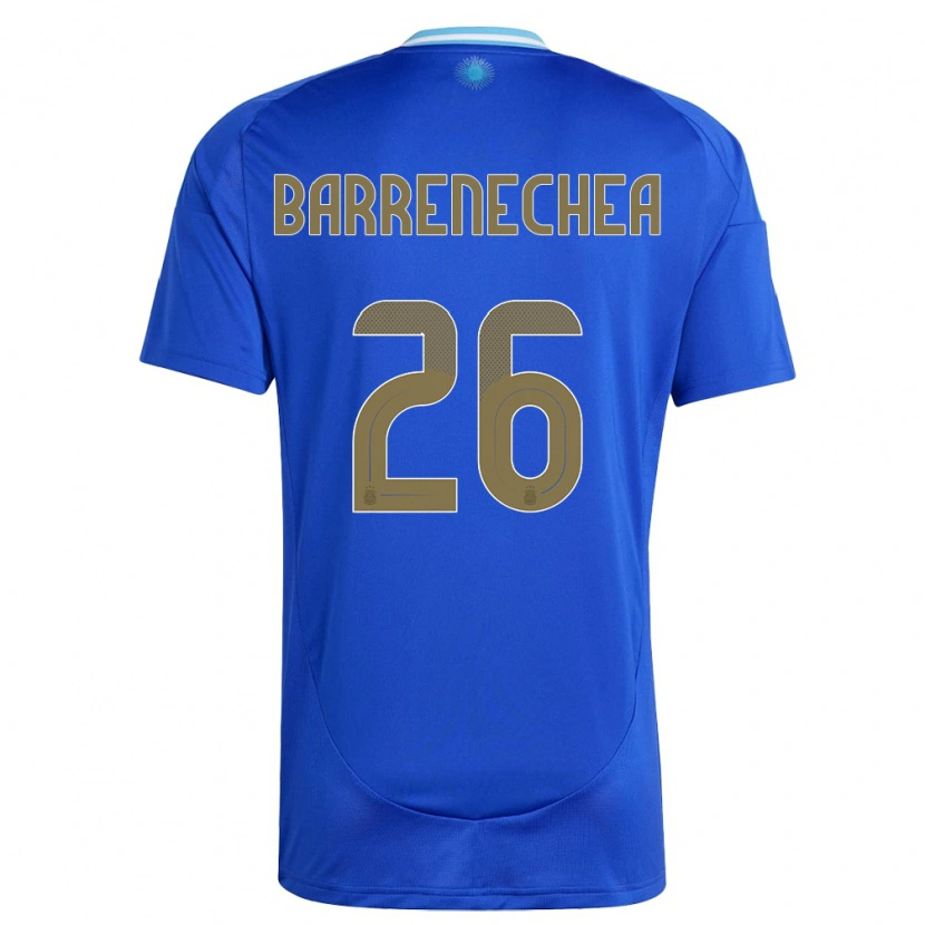 Danxen Mænd Argentina Enzo Barrenechea #26 Blå Udebane Spillertrøjer 24-26 Trøje T-Shirt