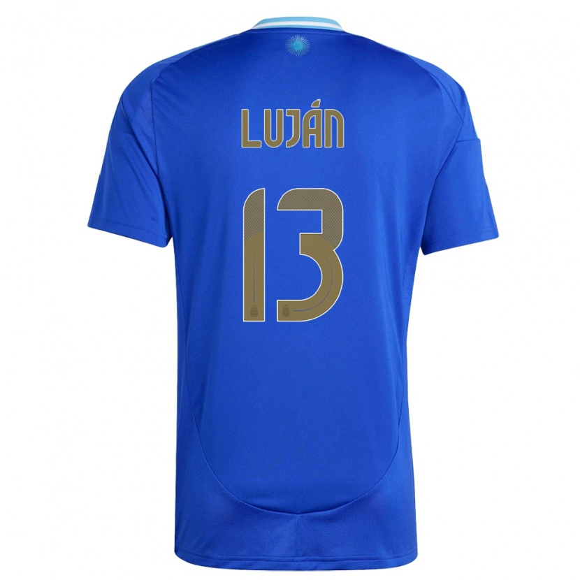 Danxen Mænd Argentina Gonzalo Luján #13 Blå Udebane Spillertrøjer 24-26 Trøje T-Shirt