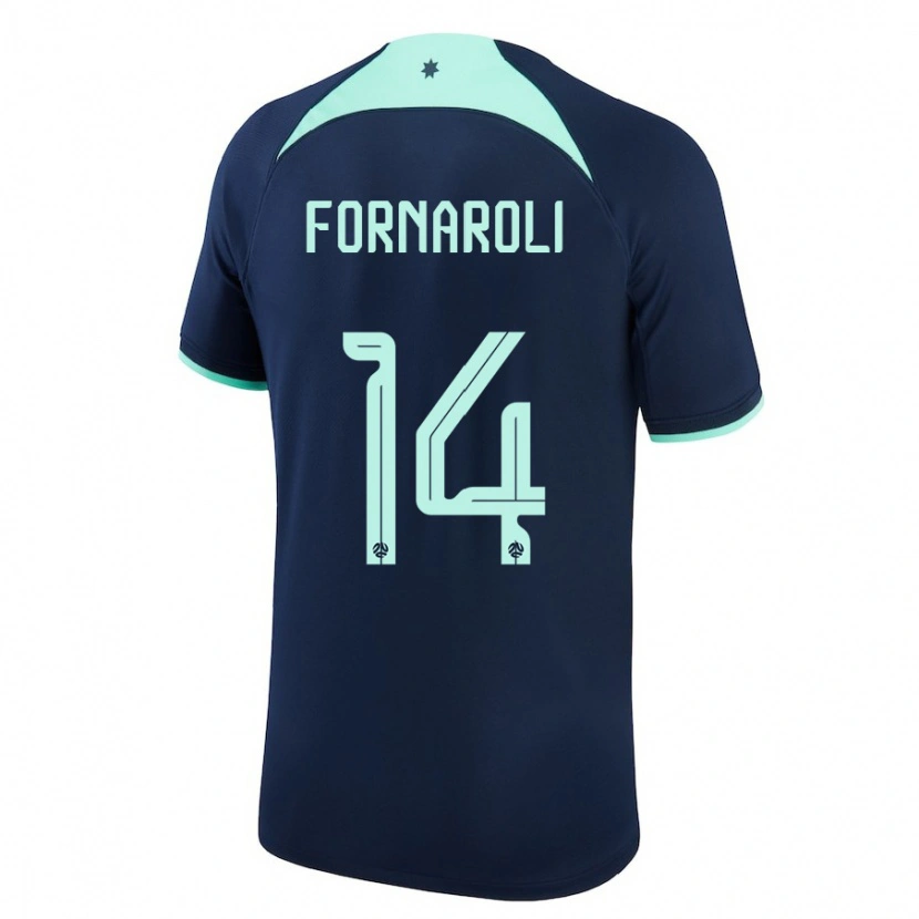 Danxen Mænd Australien Bruno Fornaroli #14 Mørkeblå Udebane Spillertrøjer 24-26 Trøje T-Shirt