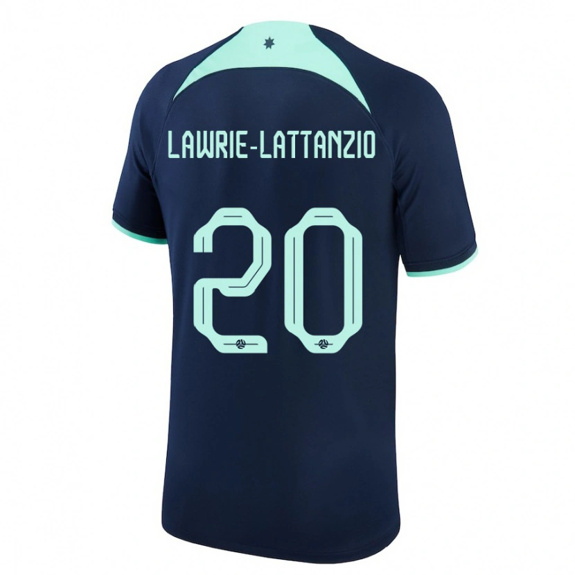 Danxen Mænd Australien Luis Lawrie Lattanzio #20 Mørkeblå Udebane Spillertrøjer 24-26 Trøje T-Shirt