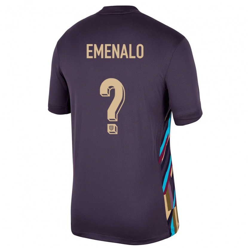 Danxen Mænd England Landon Emenalo #0 Mørk Rosin Udebane Spillertrøjer 24-26 Trøje T-Shirt