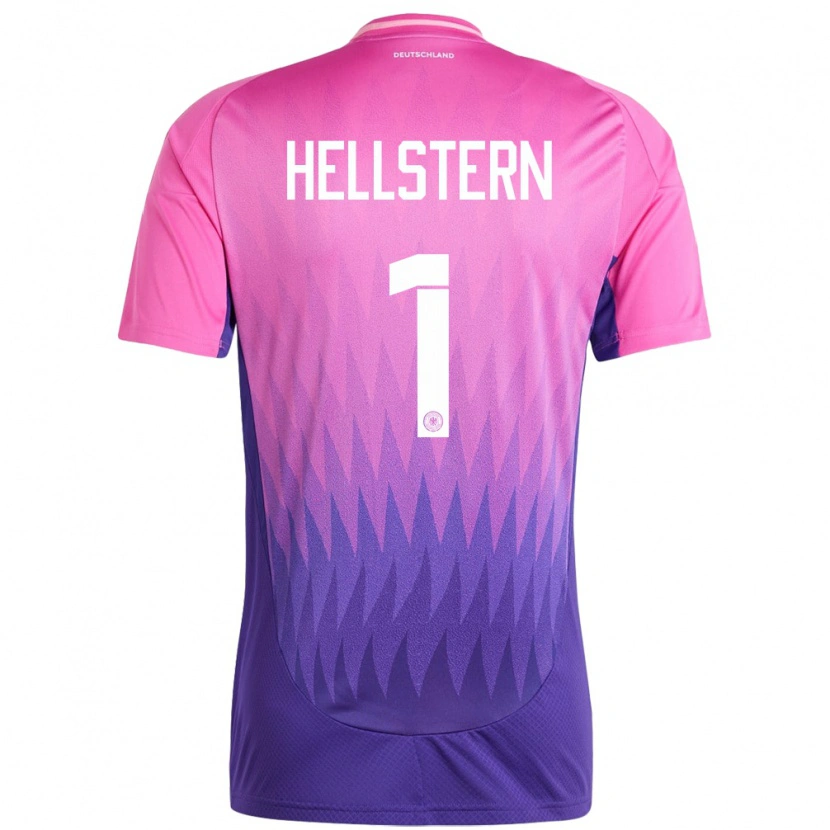 Danxen Mænd Tyskland Florian Hellstern #1 Pink Lilla Udebane Spillertrøjer 24-26 Trøje T-Shirt