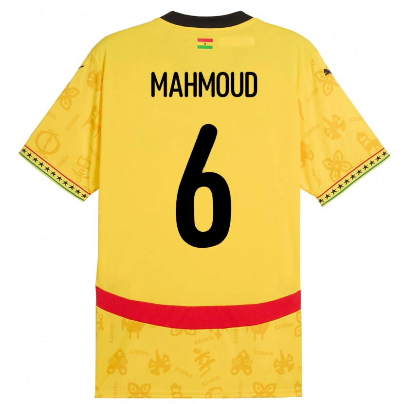 Danxen Mænd Ghana Mohaison Mahmoud #6 Gul Udebane Spillertrøjer 24-26 Trøje T-Shirt