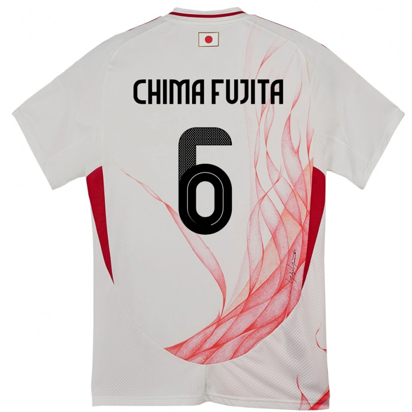 Danxen Mænd Japan Joel Chima Fujita #6 Hvid Udebane Spillertrøjer 24-26 Trøje T-Shirt