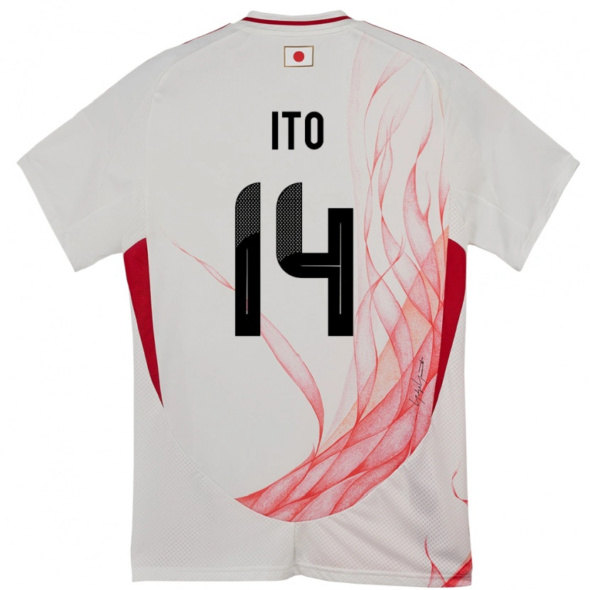 Danxen Mænd Japan Junya Ito #14 Hvid Udebane Spillertrøjer 24-26 Trøje T-Shirt