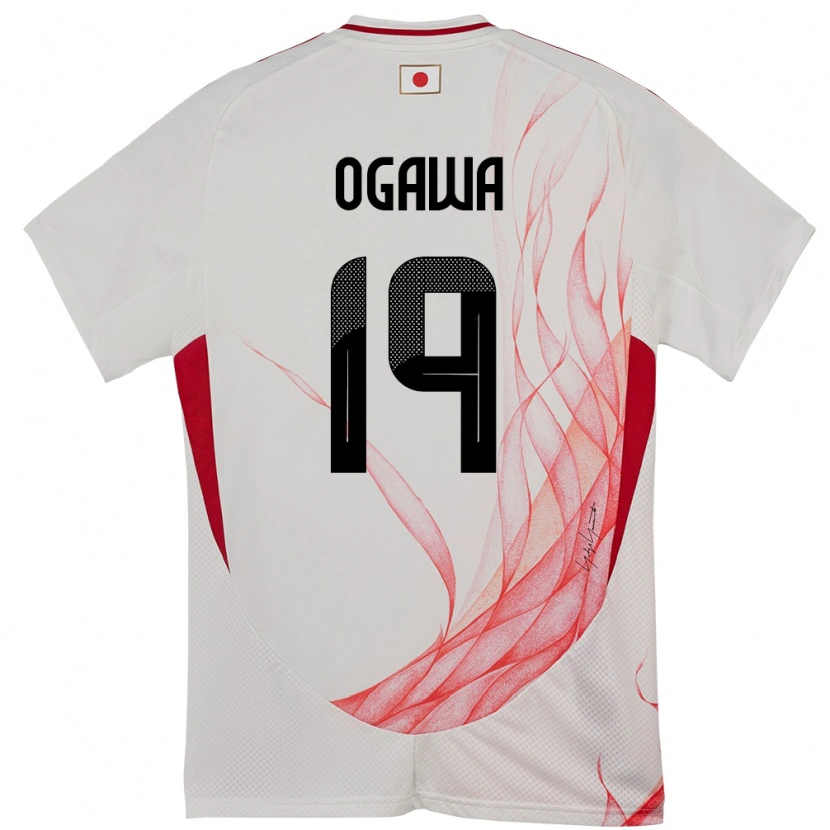 Danxen Mænd Japan Koki Ogawa #19 Hvid Udebane Spillertrøjer 24-26 Trøje T-Shirt