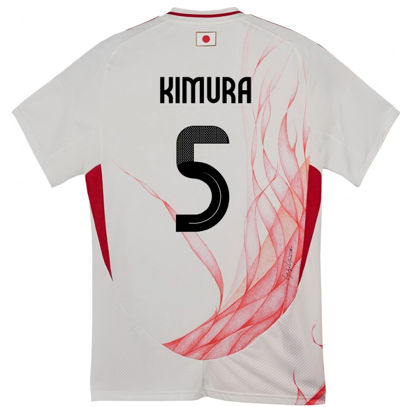 Danxen Mænd Japan Seiji Kimura #5 Hvid Udebane Spillertrøjer 24-26 Trøje T-Shirt