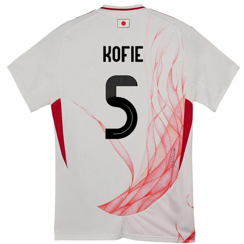 Danxen Mænd Japan Shota Kofie #5 Hvid Udebane Spillertrøjer 24-26 Trøje T-Shirt