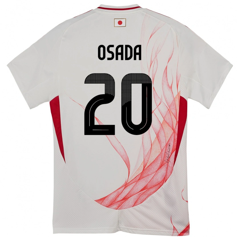 Danxen Mænd Japan Towa Osada #20 Hvid Udebane Spillertrøjer 24-26 Trøje T-Shirt