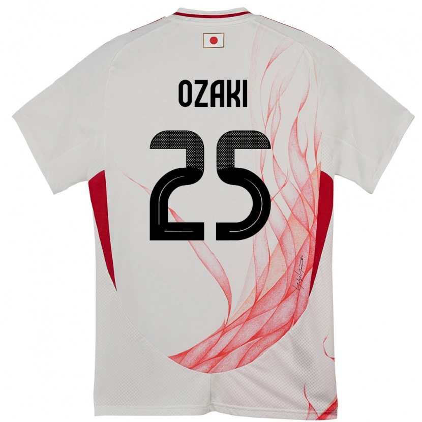 Danxen Mænd Japan Kairu Ozaki #25 Hvid Udebane Spillertrøjer 24-26 Trøje T-Shirt