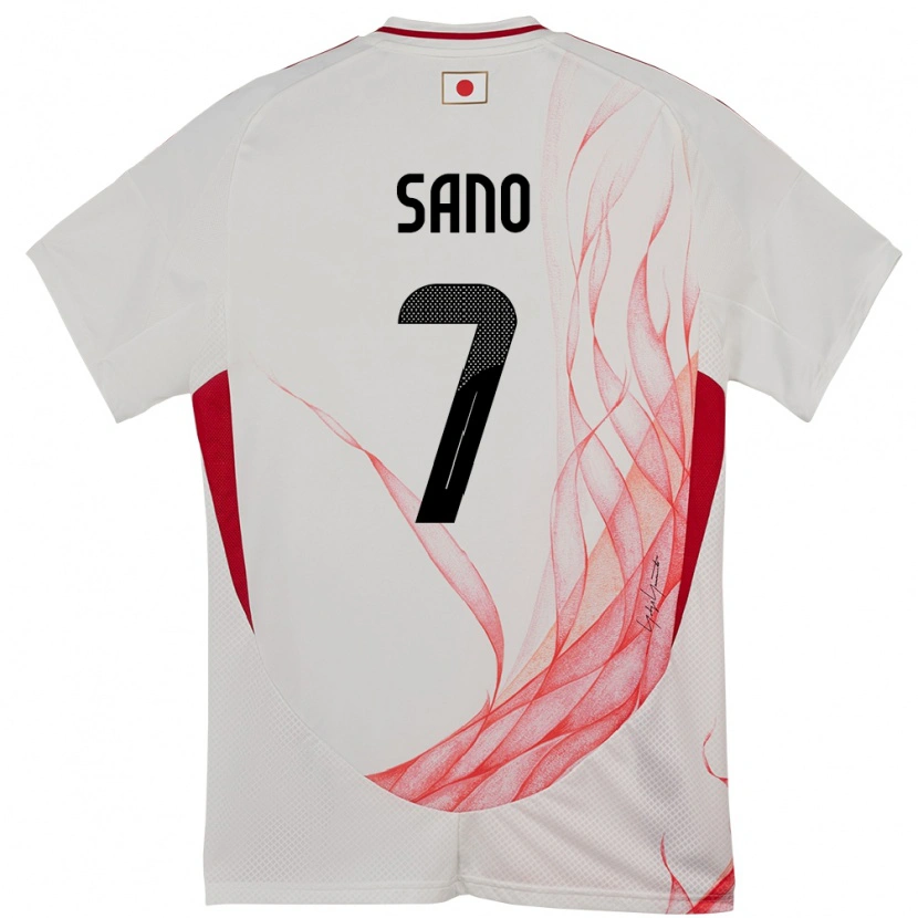 Danxen Mænd Japan Kodai Sano #7 Hvid Udebane Spillertrøjer 24-26 Trøje T-Shirt