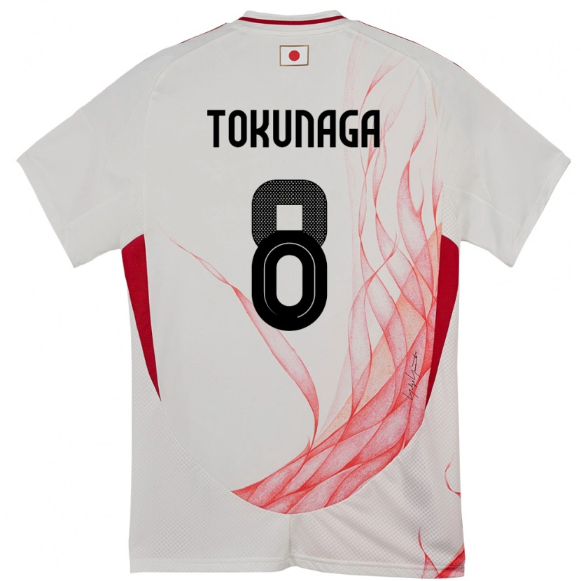 Danxen Mænd Japan Ryo Tokunaga #8 Hvid Udebane Spillertrøjer 24-26 Trøje T-Shirt