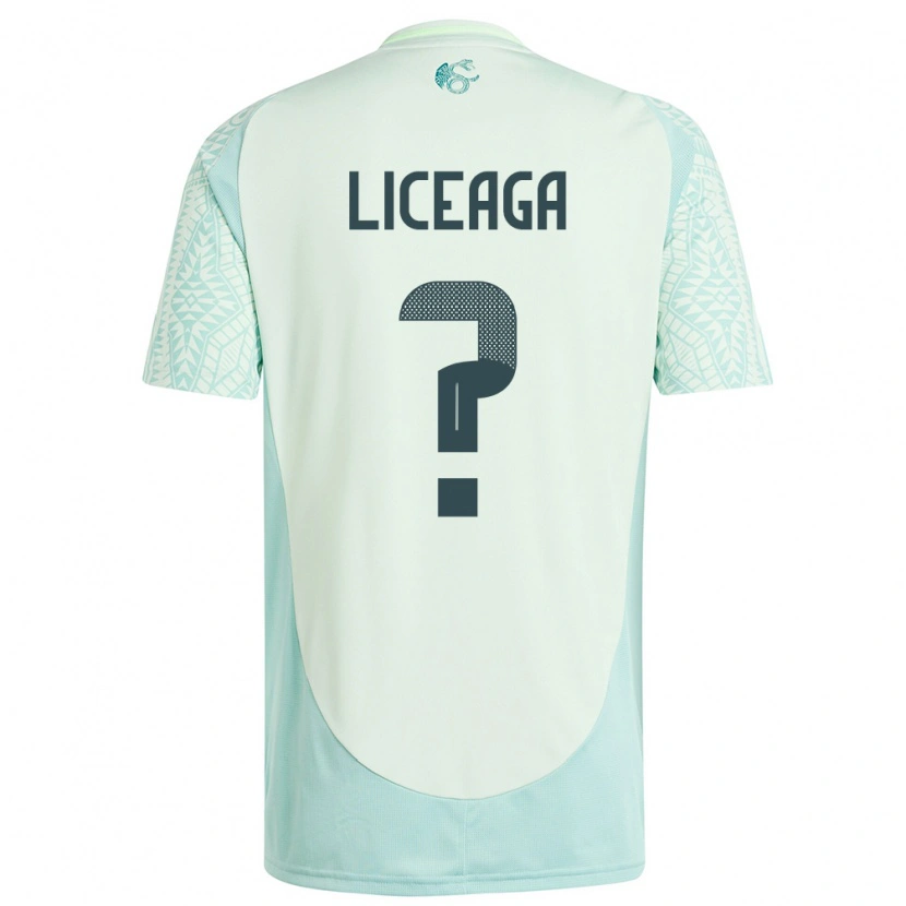 Danxen Mænd Mexico Sebastián Liceaga #0 Linen Grøn Udebane Spillertrøjer 24-26 Trøje T-Shirt