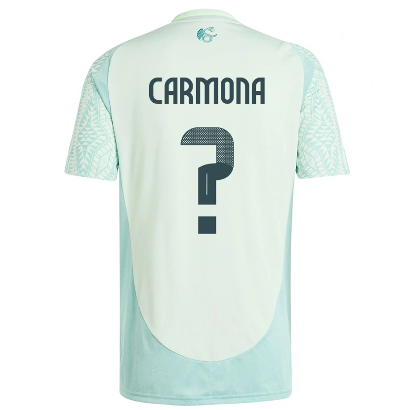 Danxen Mænd Mexico Luis Carmona #0 Linen Grøn Udebane Spillertrøjer 24-26 Trøje T-Shirt