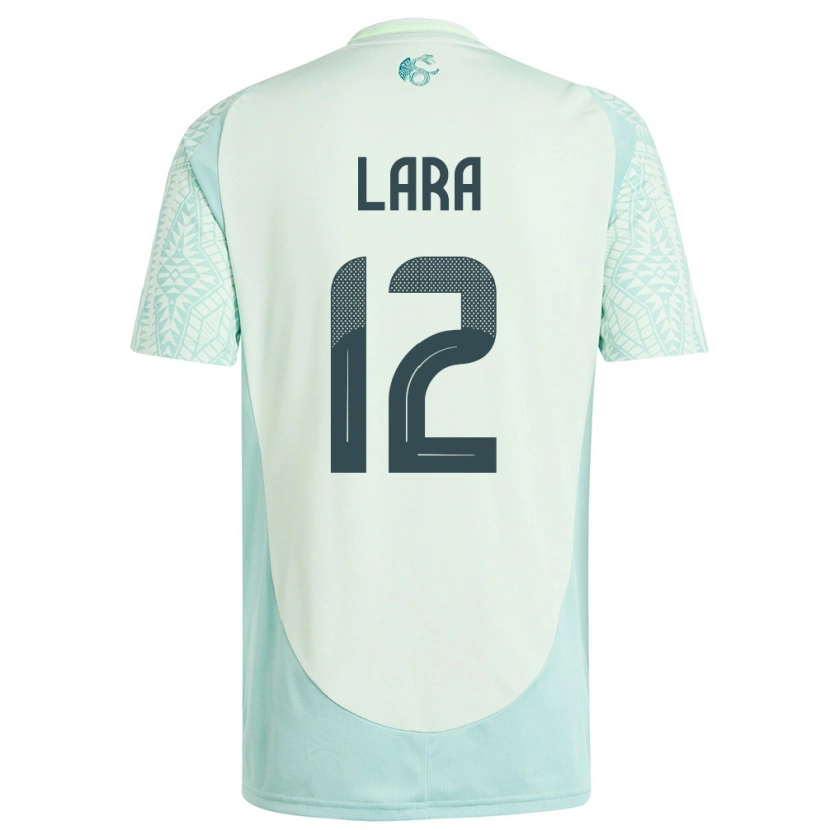 Danxen Mænd Mexico Pablo Lara #12 Linen Grøn Udebane Spillertrøjer 24-26 Trøje T-Shirt