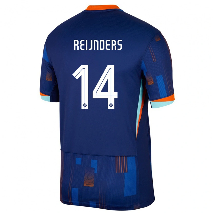 Danxen Mænd Holland Tijjani Reijnders #14 Blå Udebane Spillertrøjer 24-26 Trøje T-Shirt