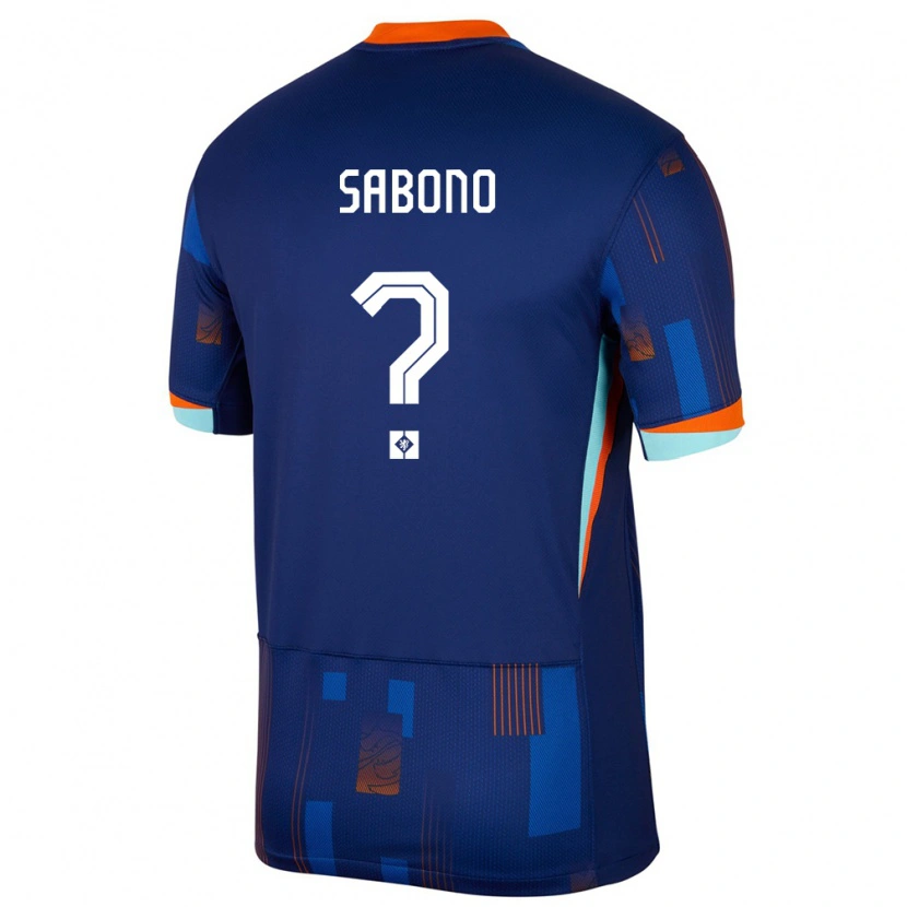 Danxen Mænd Holland Joaquin Sabono #0 Blå Udebane Spillertrøjer 24-26 Trøje T-Shirt