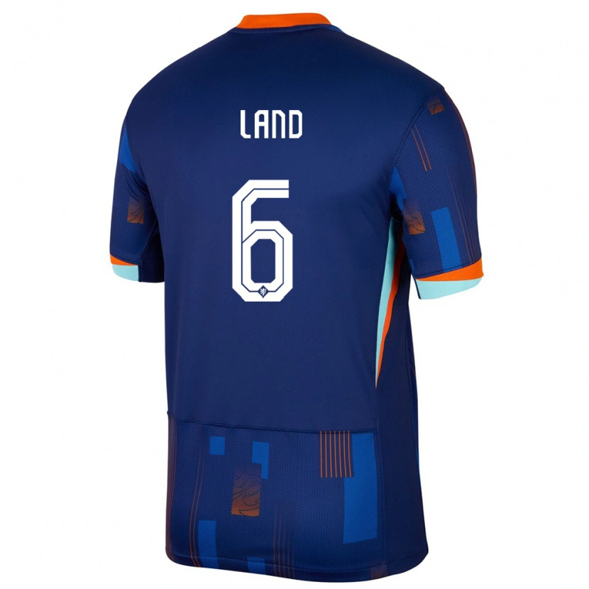 Danxen Mænd Holland Tygo Land #6 Blå Udebane Spillertrøjer 24-26 Trøje T-Shirt