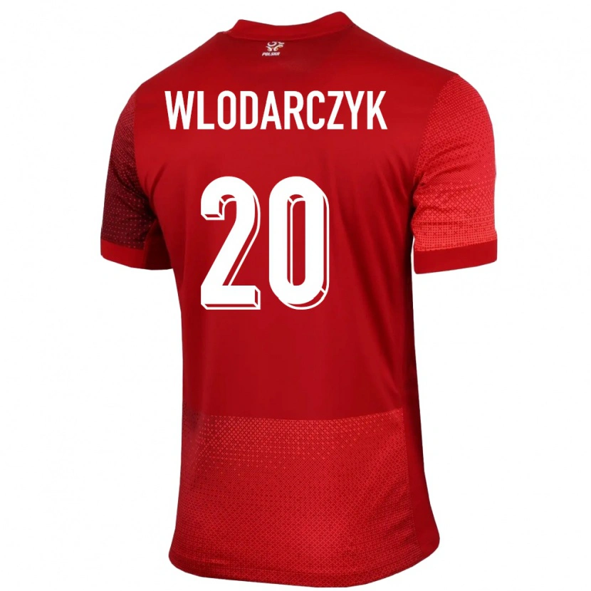 Danxen Mænd Polen Szymon Wlodarczyk #20 Rød Udebane Spillertrøjer 24-26 Trøje T-Shirt