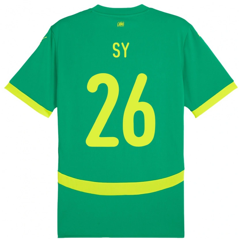 Danxen Mænd Senegal Astou Sy #26 Grøn Udebane Spillertrøjer 24-26 Trøje T-Shirt