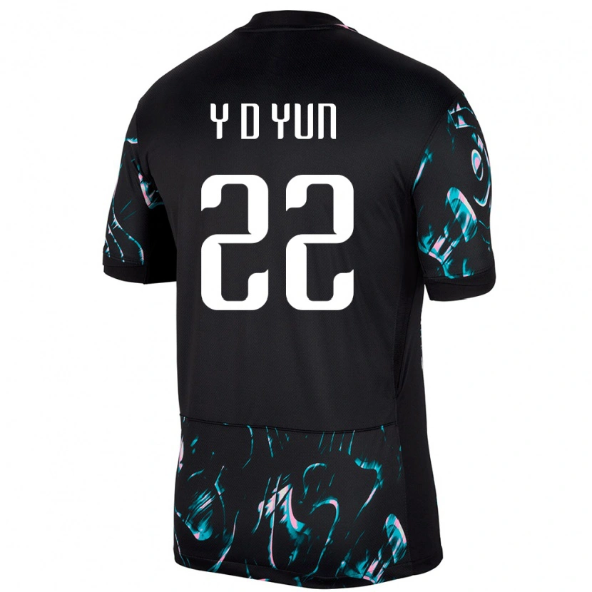 Danxen Mænd Sydkorea Do-Young Yun #22 Sort Udebane Spillertrøjer 24-26 Trøje T-Shirt