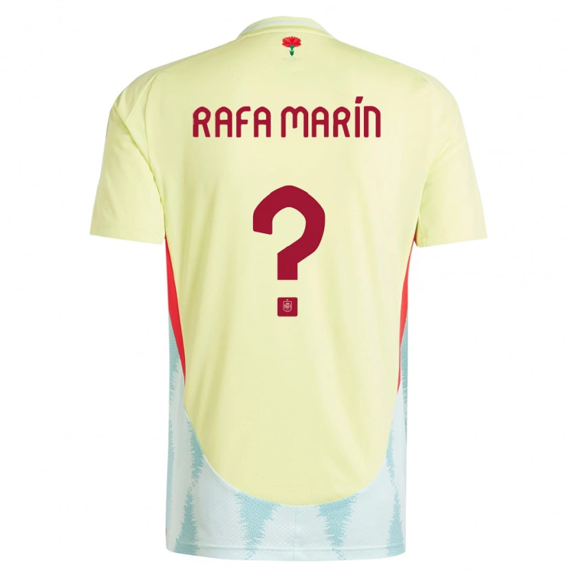 Danxen Mænd Spanien Rafa Marín #0 Gul Udebane Spillertrøjer 24-26 Trøje T-Shirt