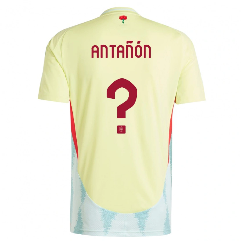 Danxen Mænd Spanien Andrés Antañón #0 Gul Udebane Spillertrøjer 24-26 Trøje T-Shirt